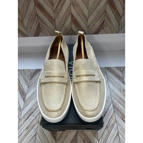 NWT Vionic Uptown Metallic Slip On Penny Loafer Flat Gold Leather Women's US 8.5 - Picture 4 of 10